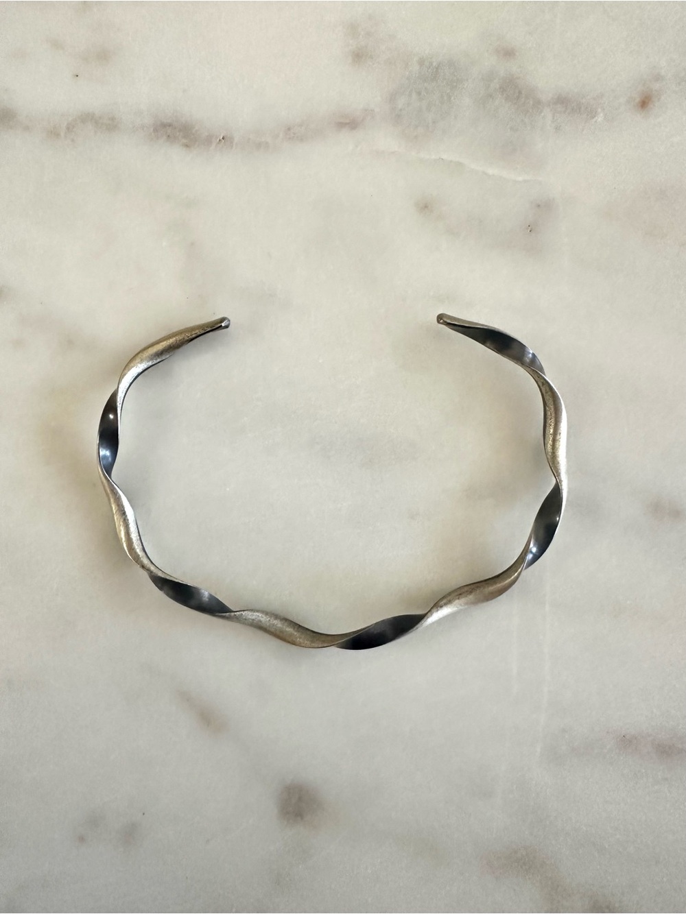 Taber Studios Twisted Sterling Silver Cuff Bracelet Modern Artisan - Picture 2 of 5